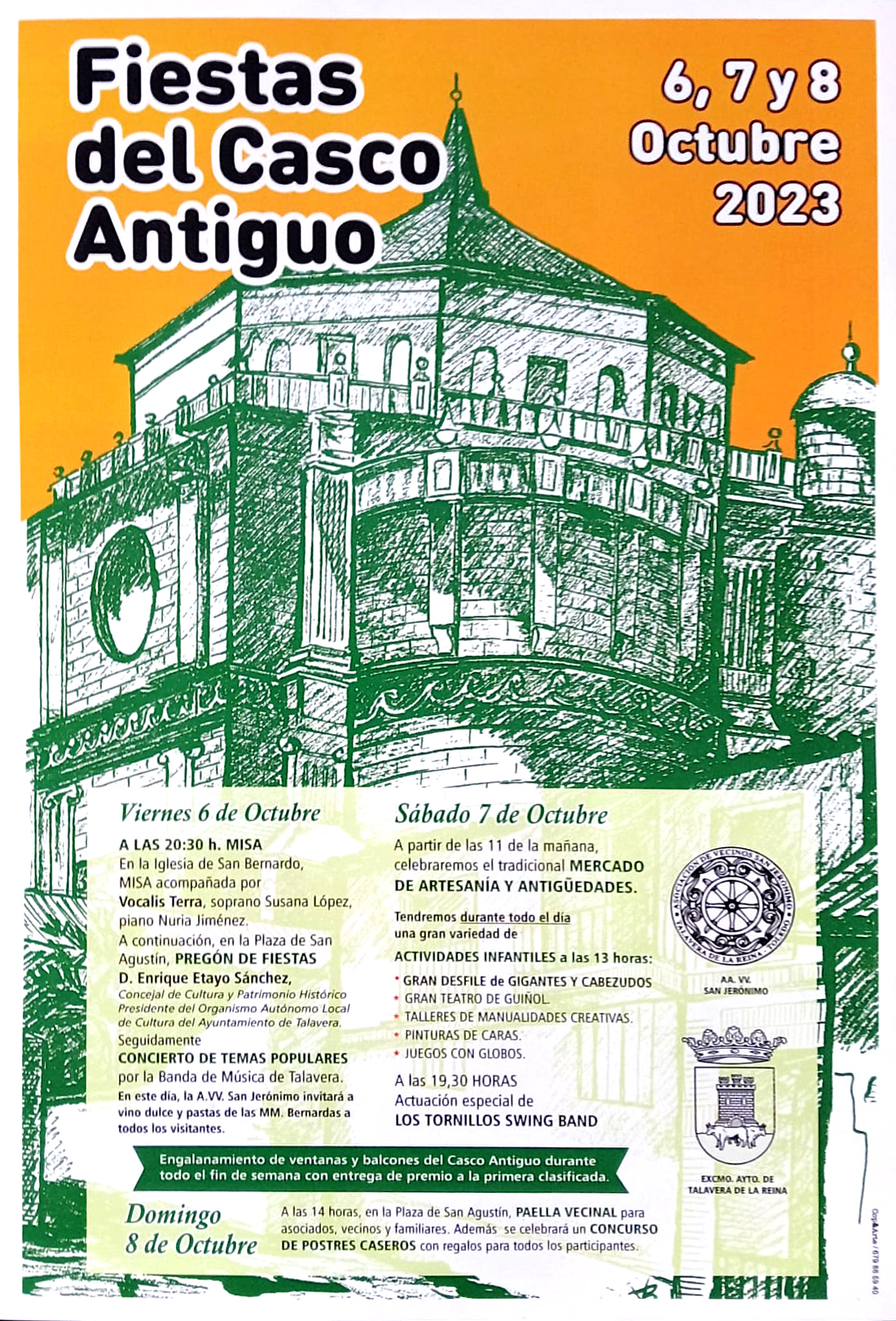 Cartel de fiestas del casco antiguo 2023