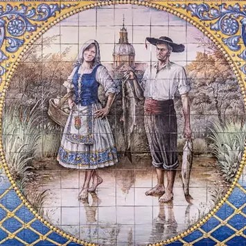 mural cerámico en honor a los pescadores de talavera